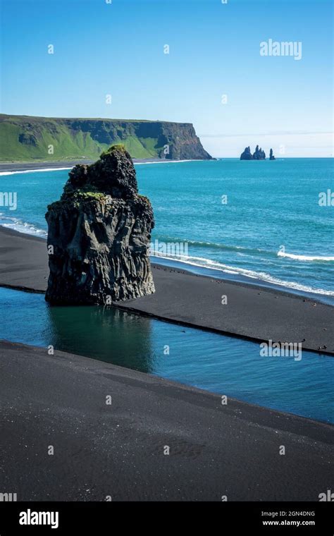 View Of Reynisfjara A Famous Black Sand Beach In The South Coast Of