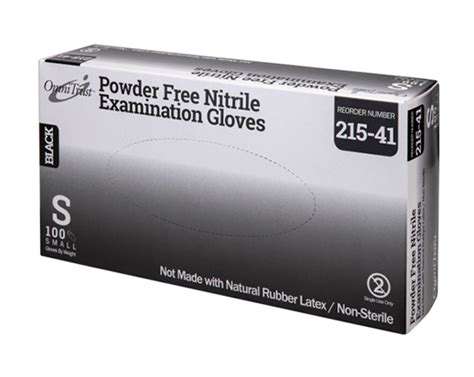 Black Nitrile Powder Free Examination Gloves Omnitrust Mg Scientific