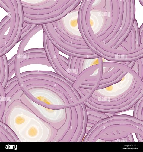 Sliced Red Onion Rings On White Background Stock Vector Image Art Alamy