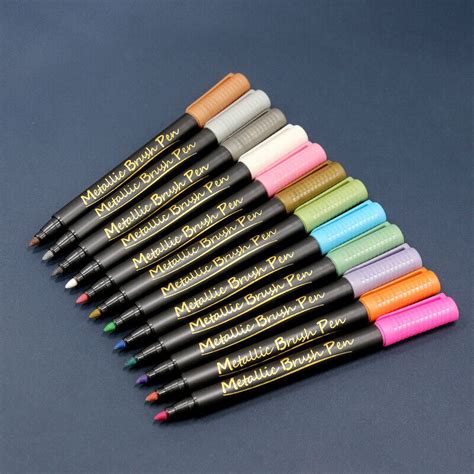 X Universal Metallic Markers Pen Reflective Diy Paint Craftwork Pen