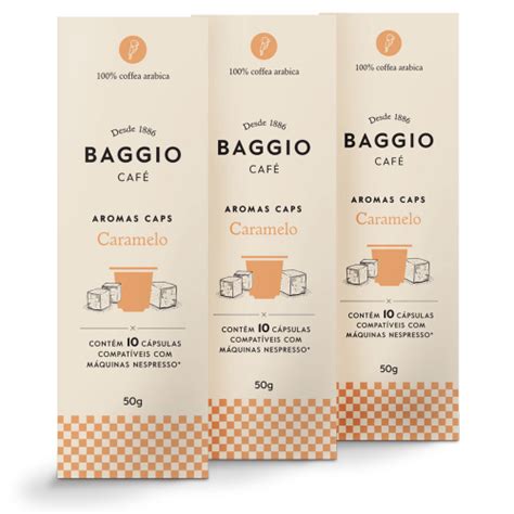 Kit 30 Cápsulas de Café Baggio Aroma Caramelo Compatível Nespresso