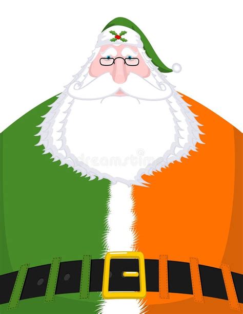 Irish Santa Daddy Of Christmas Santa Claus Ireland Stock Vector