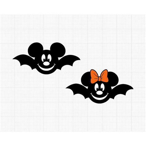 Halloween, Bat, Mickey Minnie Head, Bats, Svg and Png Format - Inspire ...