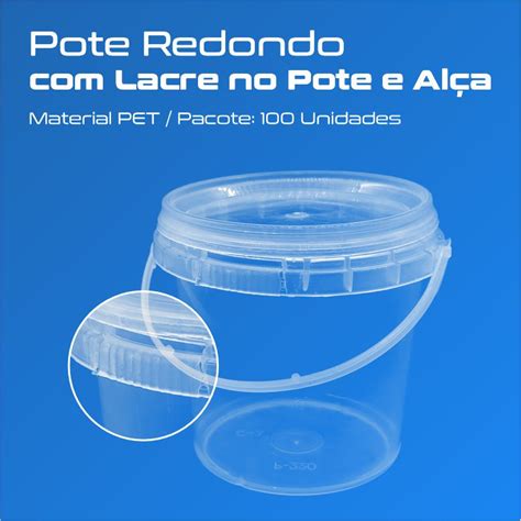 Pote Redondo Com Tampa E Lacre 220 Ml 100 Und Bolo No Pote Maior Distribuidora De