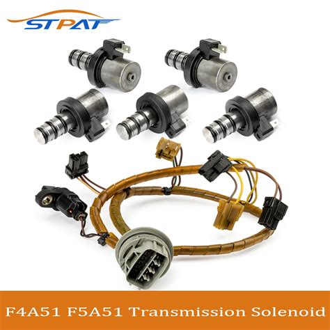 Stpat 5pcs 46313 39051 Transmission Shift Solenoid Kit F4a41 F4a42