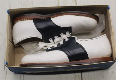 Vintage Foot Traits Black White Saddle Oxfords Shoes Gem