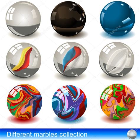 9 Marbles — Stock Vector © Stiven 10046565