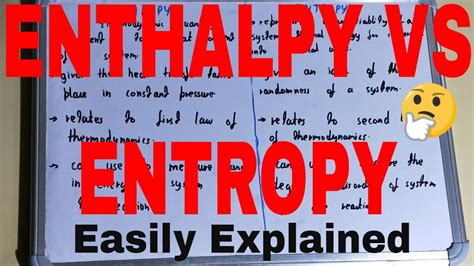 Enthalpy Vs Entropy Difference Between Enthalpy And Entropy Enthalpy And Entropy Difference