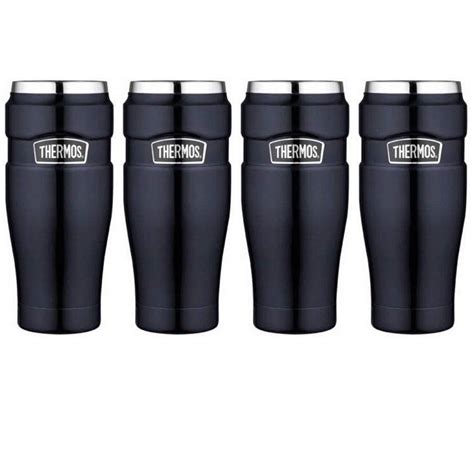 4 Thermos Stainless King 16 Ounce Travel Tumbler Midnight Blue