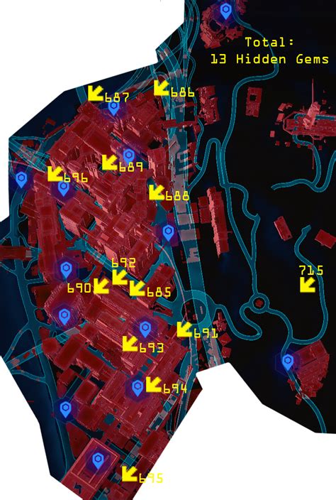 Cyberpunk All Hidden Gems Locations With Maps