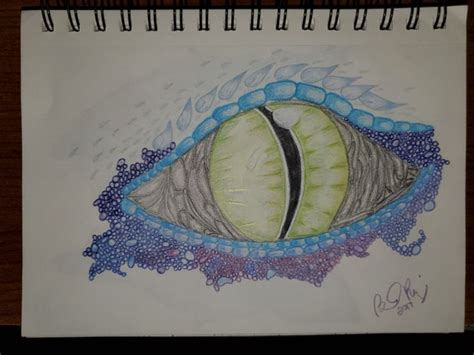 Dragon Eye Drawing Colored Pencil