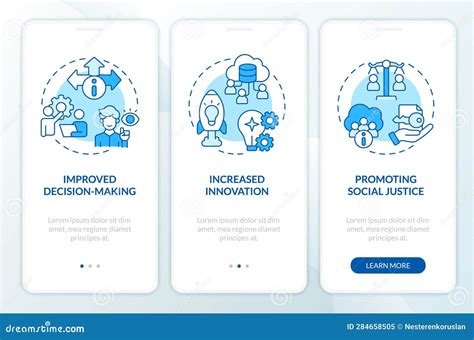 2d Data Democratization Concept With Blue Line Icons Stock Vector Illustration Of Database