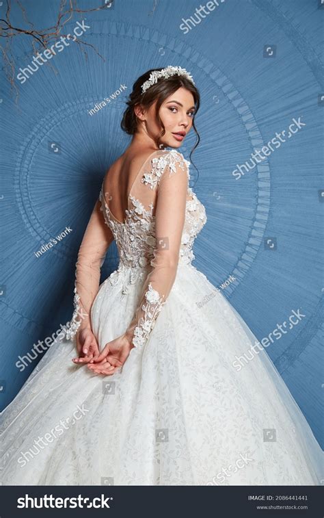 Sexy Beautiful Brunette Woman Pretty Bride Stock Photo 2086441441 Shutterstock