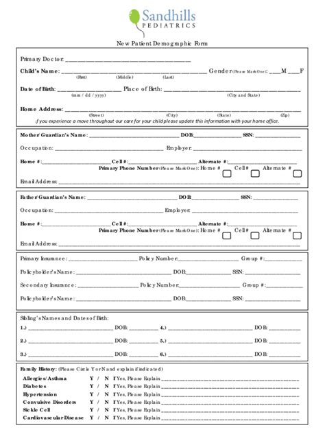 Fillable Online Demographic Formdocx Fax Email Print Pdffiller