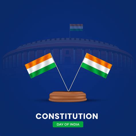 Constitution Day Of India And National Constitution Day Vector