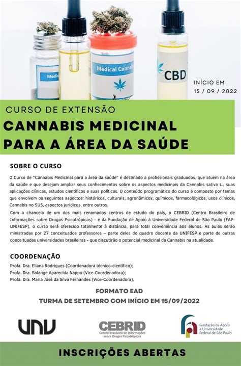 Curso de Extensão Cannabis Medicinal para a Área da Saúde CEBRID