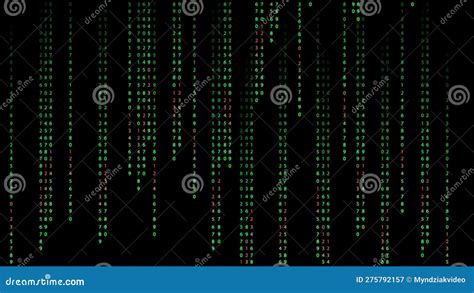 High Tech Digital Matrix Binary Code Falling The Matrix Style Binary