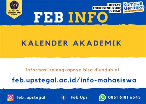 Kalender Akademik Genap Ta Fakultas Ekonomi Bisnis