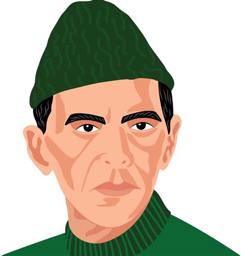 Quaid E Azam Portrait Illustration 6515634 Vector Art At Vecteezy
