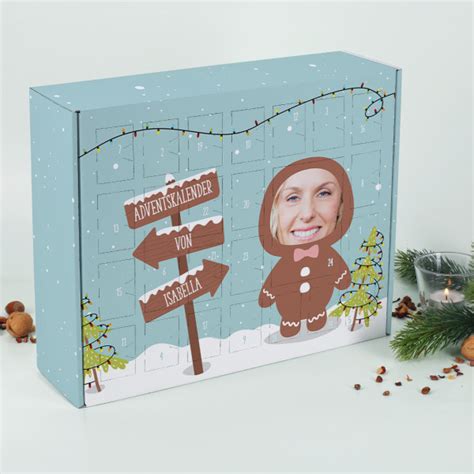 Lustiger Adventskalender Mit Foto Weihnachtsfigur Und Name Bedruckt Zum