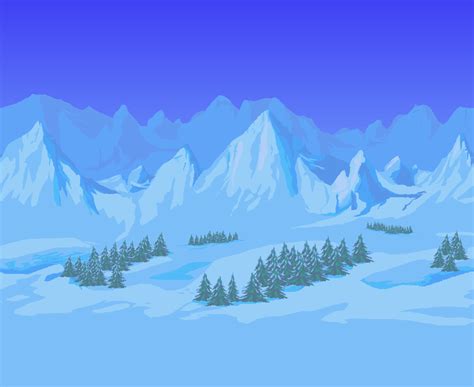 File Snow Biome Background Png Official Terraria Wiki