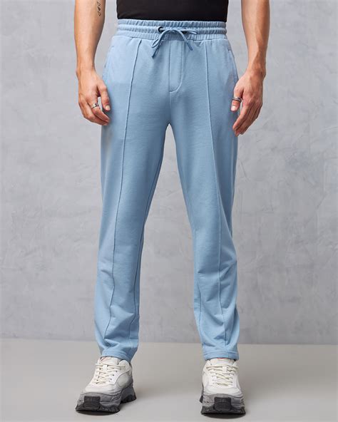 Buy Mens Blue Track Pants Online At Bewakoof