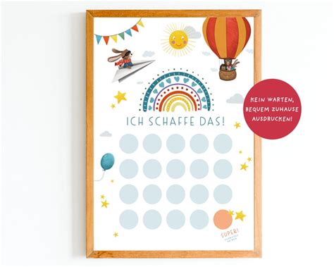 Belohnungstafel Kind PDF Belohnungssystem Kinder Etsy Schweiz