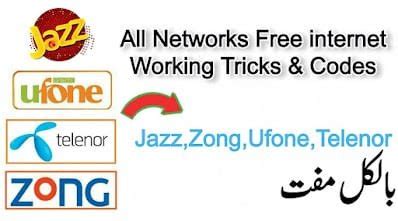 Free Internet Codes Jazz Telenor Zong And Ufone 4G 3G For All Networks