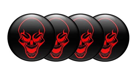 Car Parts Accessories Silicone Domed Stickers 4 Psc X All Sizes Set S