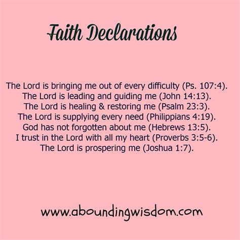 Faith Declarations Faith Self Help Spiritual Awakening