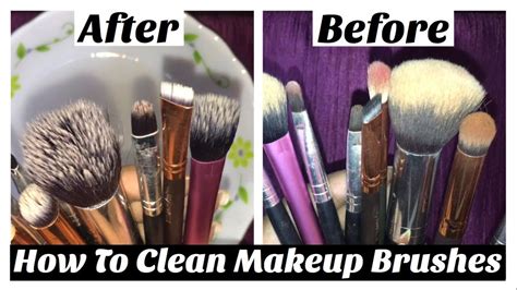 How To Clean Makeup Brushes At Home Using Soap Youtube