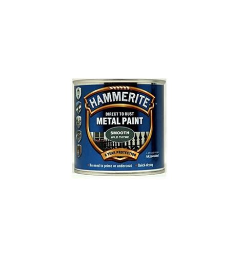 Hammerite Metal Paint 250ml Smooth Wild Thyme Tony Almond