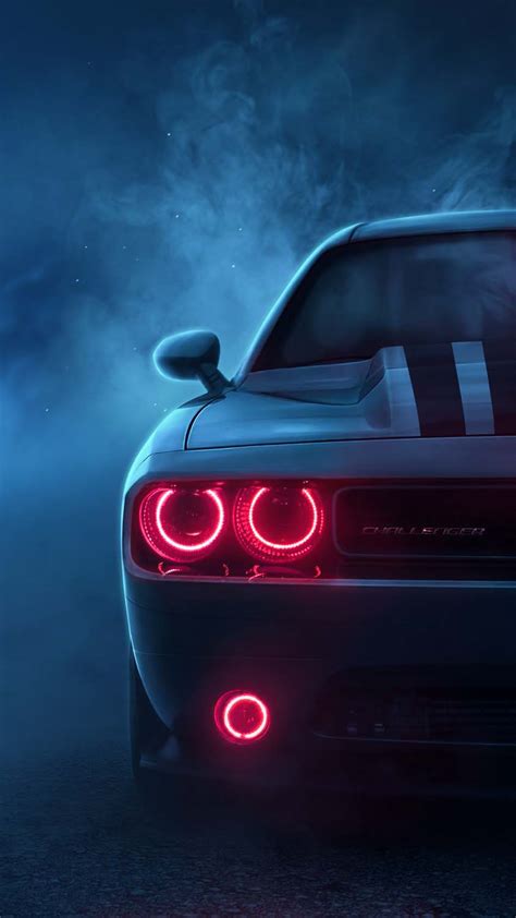 Dodge Challenger Demon Lights iPhone Wallpaper HD - iPhone Wallpapers