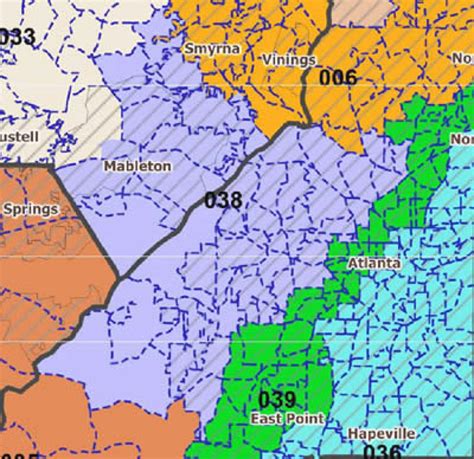 Georgia State Senate District Map - Printable Map