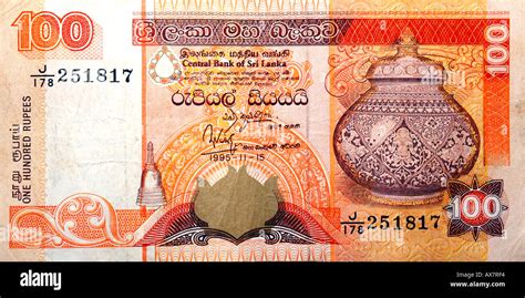 A Sri Lankan 100 Rupee Note Against A White Background Stock Photo Alamy