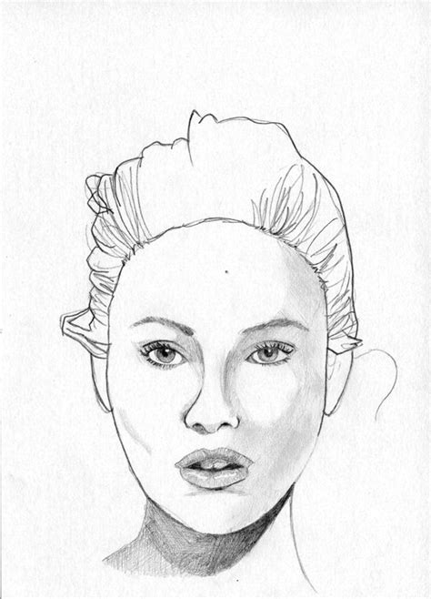 Woman Face Sketch On Behance Female Face Drawing Face Drawing Face