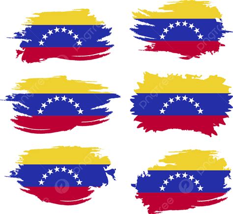 Venezuela Bandera Nacional De Colección De Pinceles Diseño Vectorial Png Bandera Venezolana