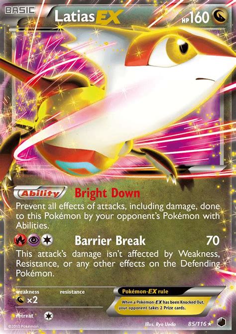 Latias Ex Plasma Freeze Pokemon Card