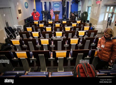 Washington Dc 16th Mar 2020 Seats In The Brady Press Briefing Room