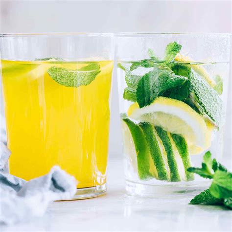 Hot And Cold Lemon Mint Water For Healthy Digestion Healthy Substitute