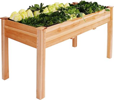 Elevon 48x24x30in Raised Garden Bed Elevated Wood Planter