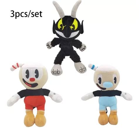 Cuphead Mugman Devil Boss Muñeco Peluche Figura Juguete 3 P Meses