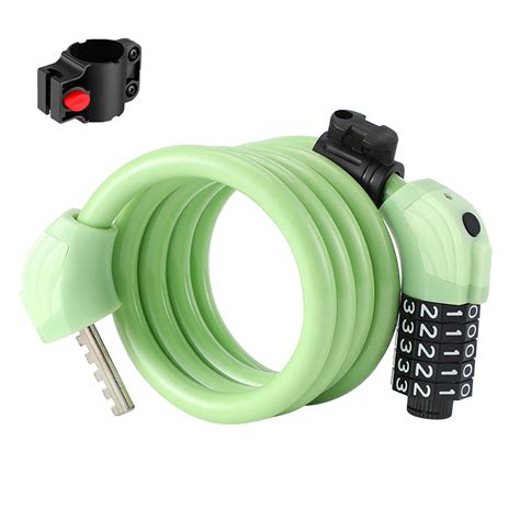 Kabnic Bike Lock 4 Feet Bike Locks Cable High Security 5 Digit Resettable Combination Coiling