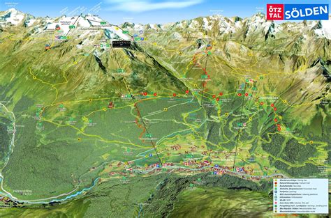 Sölden summer map - Ontheworldmap.com