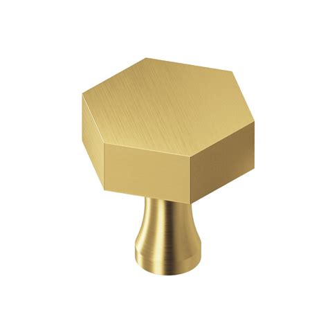 Knobs Collection 1 1 4 Hex Knob In Unlacquered Satin Brass By Colonial Bronze 131 4a Myknobs