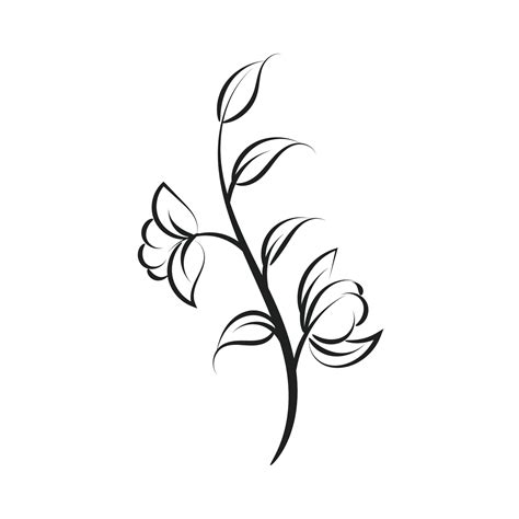 Minimal Flower Line Art Tattoo Design Vector Art At Vecteezy