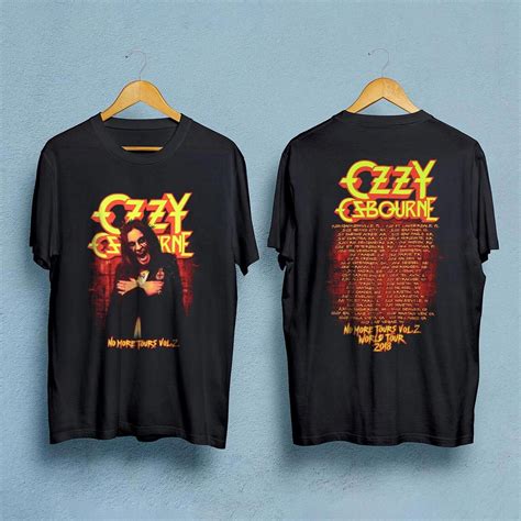 Ozzy Osbourne No More Tours Vol World Tour Black Double Sided