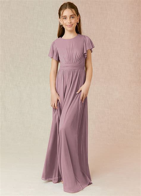 Dusty Rose Azazie Mosley Jbd Junior Bridesmaid Dresses Azazie