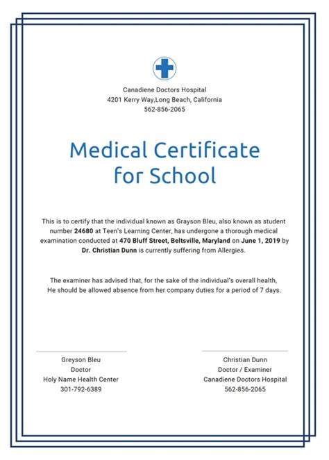 Free 48 Medical Certificate Templates Pdf Word Free And Premium