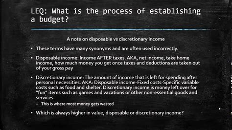 Unit 5 Disposable Vs Discretionary Income Spring 2016 YouTube